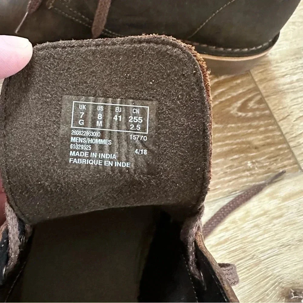 Clarks Bushacre 2 Brown Leather Boot Size Men's 8 GUC
